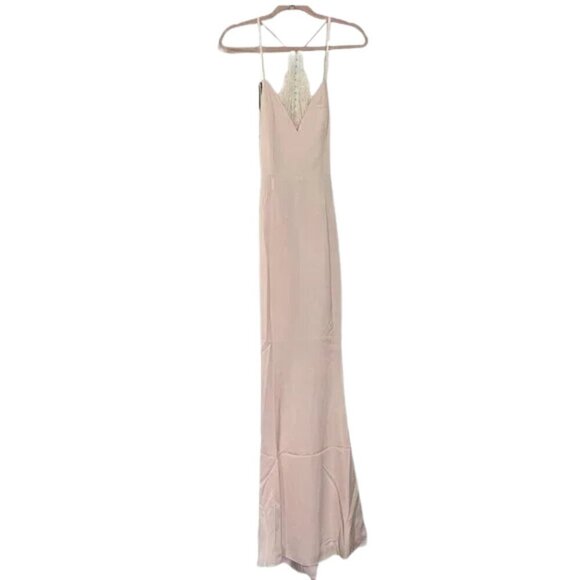 NWT Lovers + Friends Helena Lace Racerback Gown in Blush - Picture 5 of 6